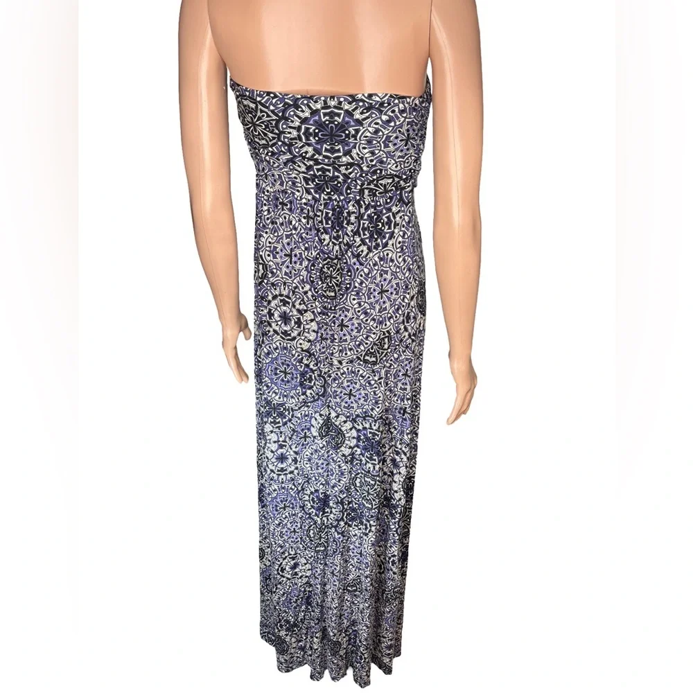 Hourglass Purple Maxi Dress with Patterns Pit to pit 14-16” XS